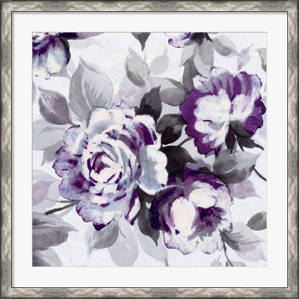 Framed Scent of Roses Plum III Print