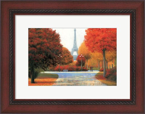 Framed Autumn in Paris Couple Print