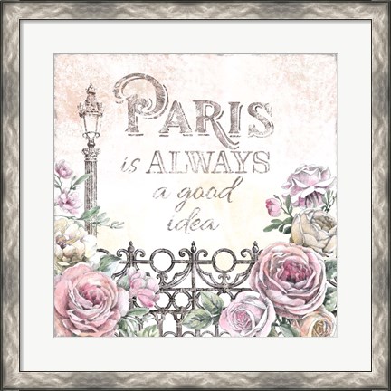 Framed Paris Roses IV Print