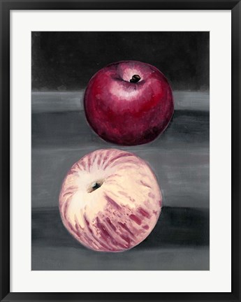 Framed Fruit on Shelf III Print