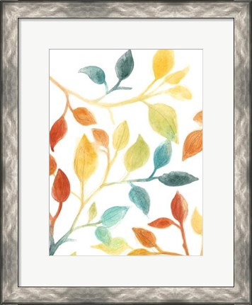 Framed Spectrum Leaves II Print