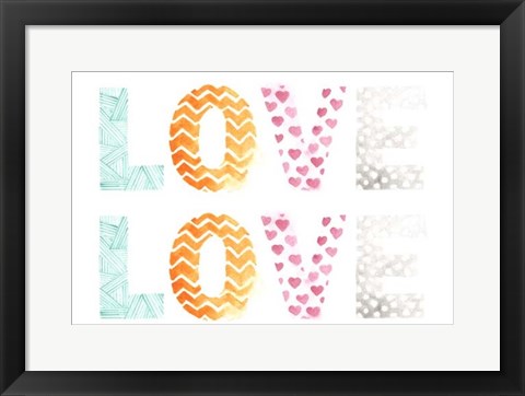 Framed Pattern Sentiment I Print