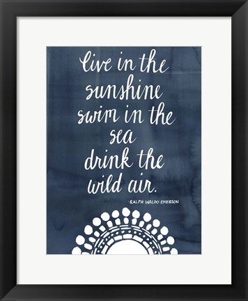 Framed Sun Quote I Print