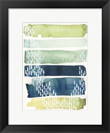 Framed Aqua Streak II Print
