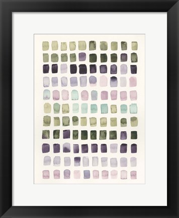Framed Serene Color Swatches I Print
