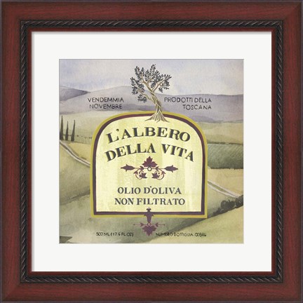 Framed Olive Oil Labels IV Print