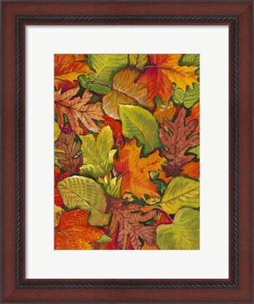 Framed Fallen Leaves I Print