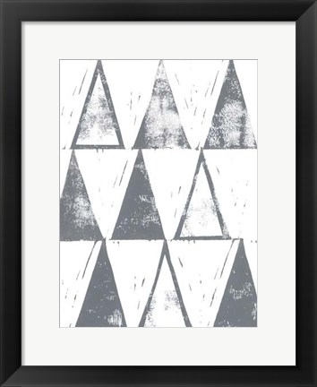 Framed Triangle Block Print I Print