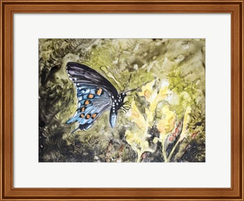 Framed Butterfly in Nature I Print