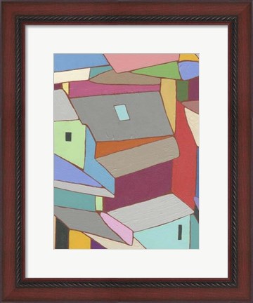 Framed Rooftops in Color XI Print