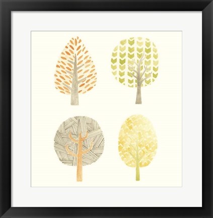 Framed Forest Patterns II Print