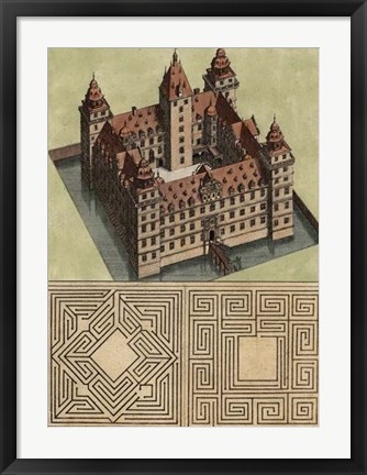 Framed Castle &amp; Maze II Print