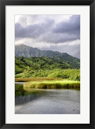 Framed Coastal Marsh Triptych II Print