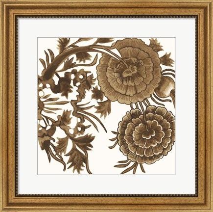 Framed Tapestry Floral III Print