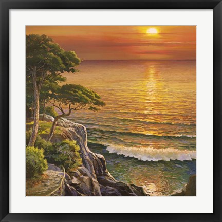 Framed Tramonto sul Mediterraneo Print