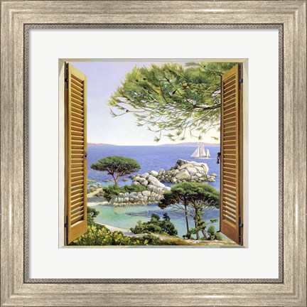 Framed Finestra sul Mediterraneo Print