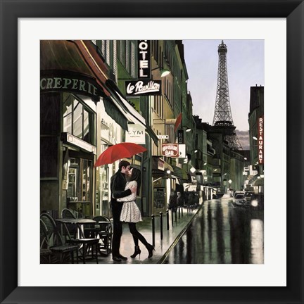 Framed Romance in Paris Print