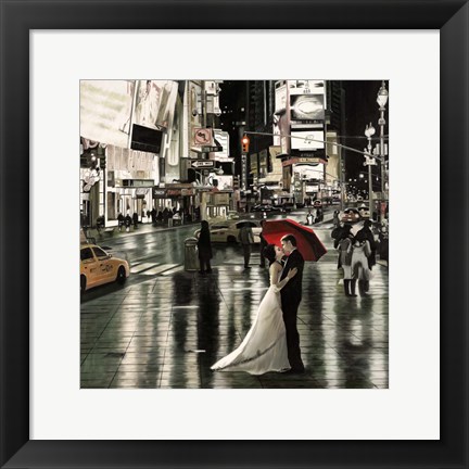 Framed Romance in New York Print