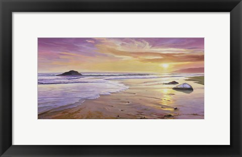 Framed Tramonto sul Mare Print