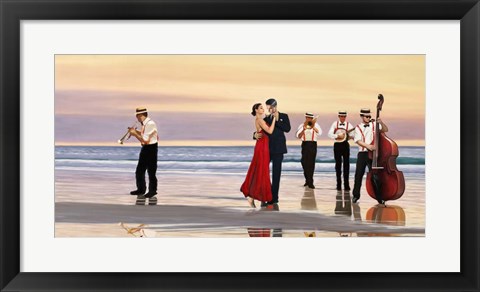 Framed Romance on the Beach Print
