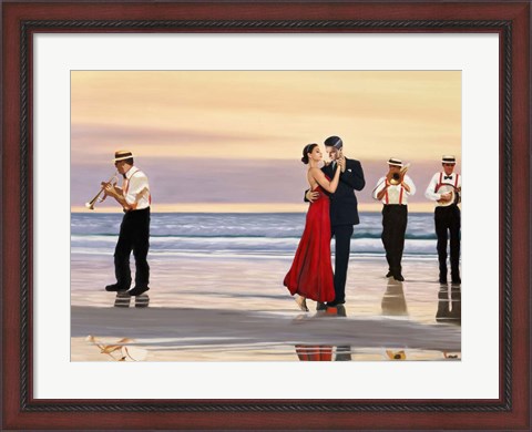 Framed Romance on the Beach (Detail) Print