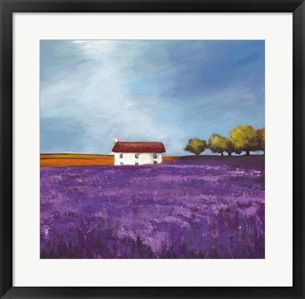 Framed Field of Lavender I Print