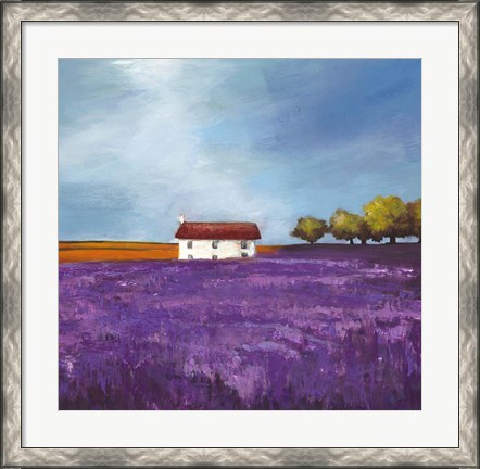 Framed Field of Lavender I Print