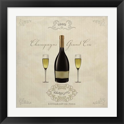 Framed Champagne Grand Cru Print