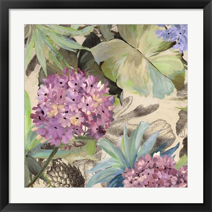 Framed Pink Hydrangeas Print