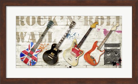 Framed Rock and Roll Wall Print