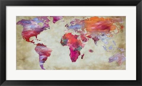 Framed World in Colors Print