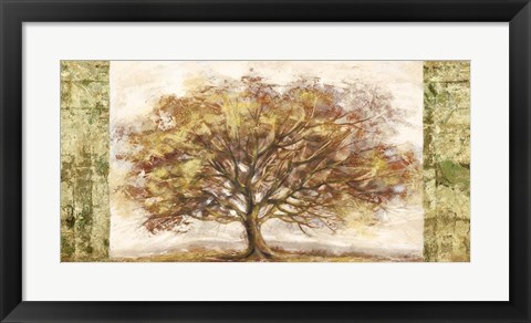 Framed Golden Tree Panel Print