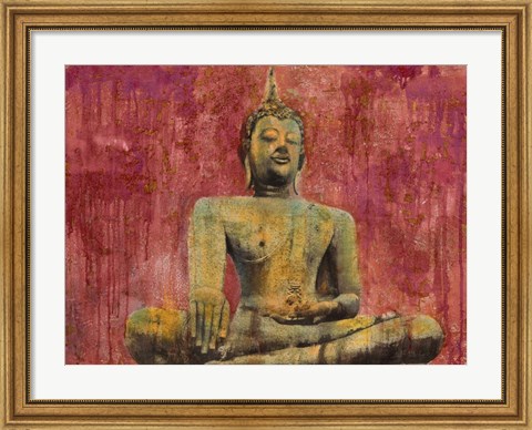 Framed Golden Buddha Print