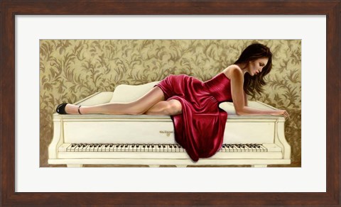 Framed Woman in Red Print
