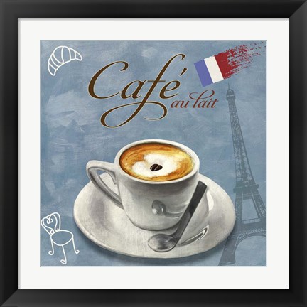 Framed Cafe au lait Print