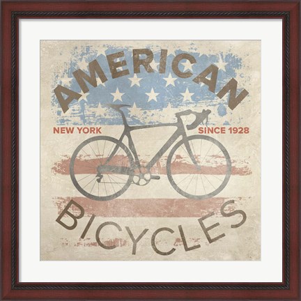 Framed American Bikes Print