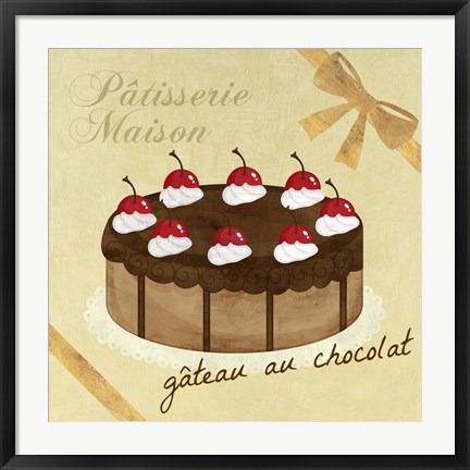 Framed Gateau au Chocolat Print