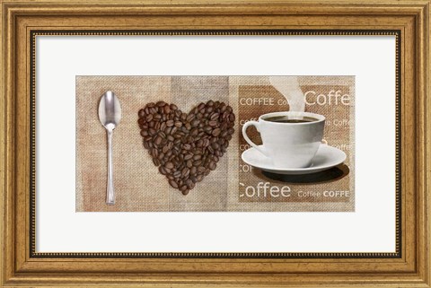 Framed I Love Coffee Print