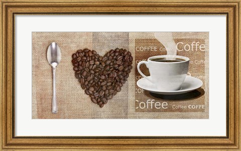 Framed I Love Coffee Print