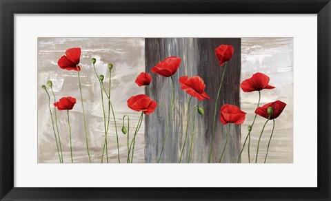 Framed Country Poppies Print