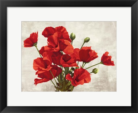 Framed Bouquet of Poppies Print