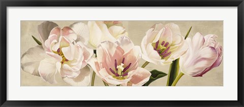 Framed White Flowers Print