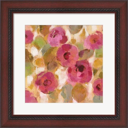 Framed Glorious Pink Floral III Print
