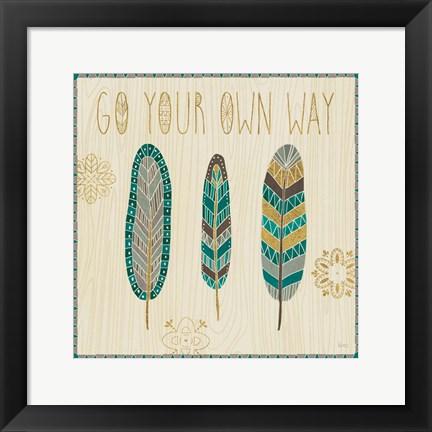 Framed Cool Feathers III Print