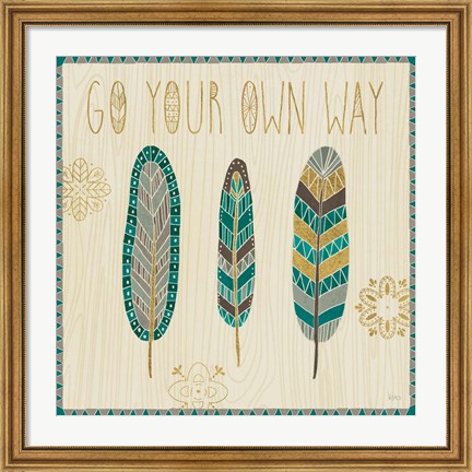 Framed Cool Feathers III Print