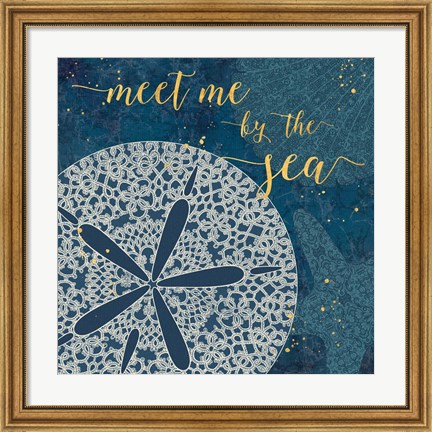 Framed Coastal Lace I Print