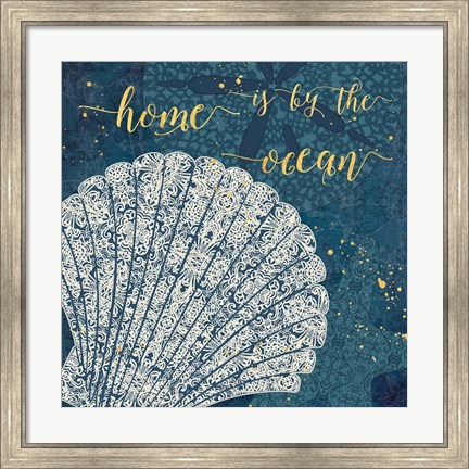 Framed Coastal Lace III Print