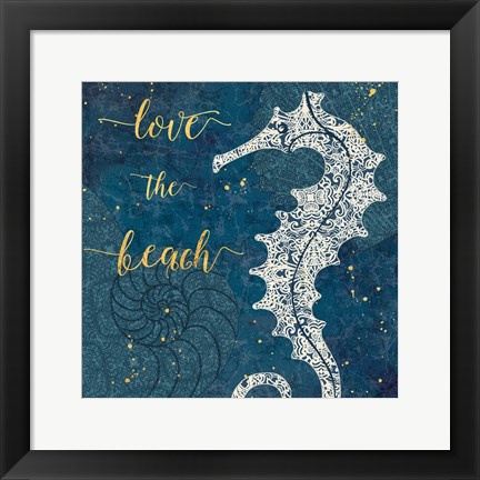 Framed Coastal Lace VII Print