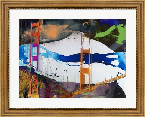 Framed San Francisco Bridge Abstract I Print