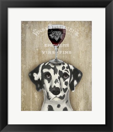 Framed Dog Au Vin Dalmatian Print